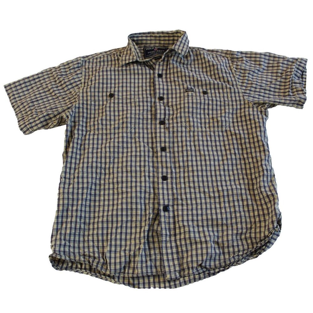 Ralph Lauren Polo Sport Sportsman Men's Check Pattern Button Down Shirt‎ Size M